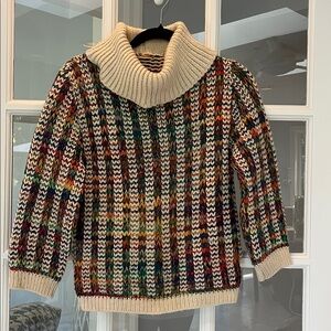 Multicolor Knit Women's Sweater Cardigan